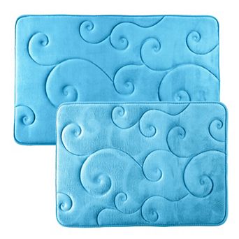 Lavish Home 2 pc Memory Foam Bath Mat Set