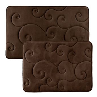 Lavish Home 2 pc Memory Foam Bath Mat Set
