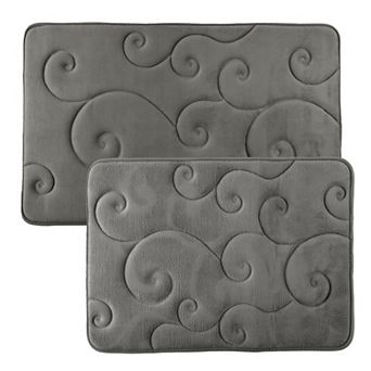 Lavish Home 2 pc Memory Foam Bath Mat Set