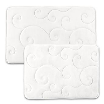 Lavish Home 2 pc Memory Foam Bath Mat Set