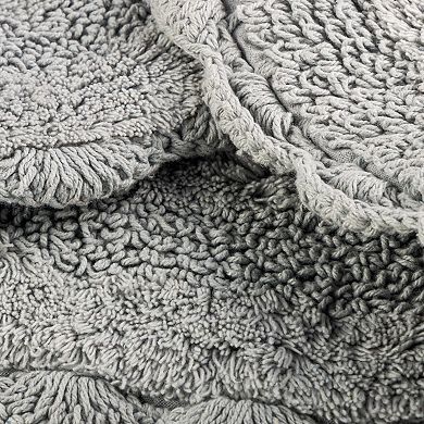 Lavish Home 2-piece Scalloped Bath Rug Set