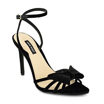 Nine West Queana Women's Heeled Slingback Dress Sandals with Bow Accent