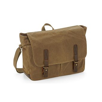 Quadra Heritage Leather Accents Messenger Bag
