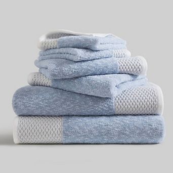 Madison Park Hayden 6 pc Cotton Heathered Absorbent Towel Set