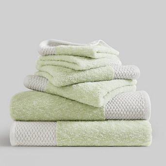 Madison Park Hayden 6 pc Cotton Heathered Absorbent Towel Set