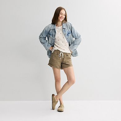 Juniors' SO® Relaxed Waffle Crew Pullover