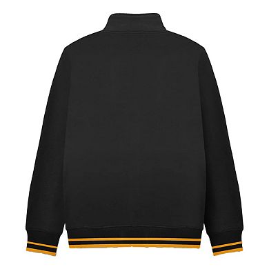 Lambretta Mens Tipped Quarter Zip Sweatshirt