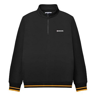 Lambretta Mens Tipped Quarter Zip Sweatshirt
