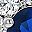 Silver Tone Blue