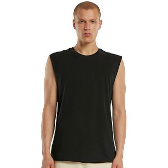 New Morning Studios Mens Plain Sleeveless T-Shirt