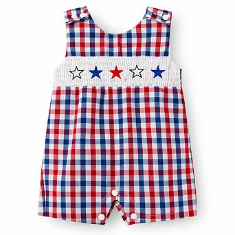 Baby Boys Patriotic Fourth of July Smocked Romper