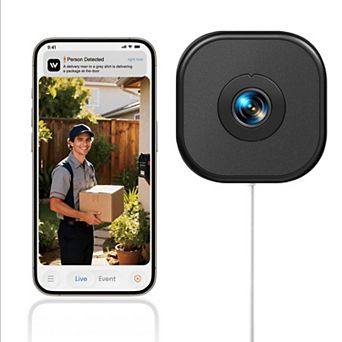 2K Smart Window Camera with Color Night Vision, Anti-Glare Mount, AI Alerts and 24/7 Recording