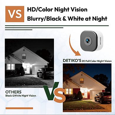 2K Smart Window Camera with Color Night Vision, Anti-Glare Mount, AI Alerts and 24/7 Recording