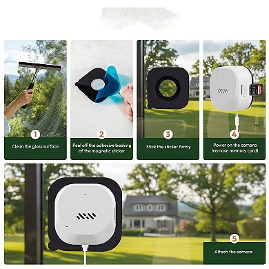 2K Smart Window Camera with Color Night Vision, Anti-Glare Mount, AI Alerts and 24/7 Recording