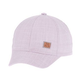 Toddler Girls Linen Hat With Kitten Front Patch, Fits Ages 1 Year - 4 Years
