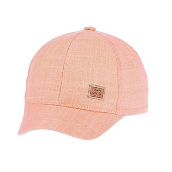 Toddler Girls Linen Hat With Kitten Front Patch, Fits Ages 1 Year - 4 Years