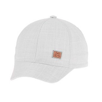 Toddler Girls Linen Hat With Kitten Front Patch, Fits Ages 1 Year - 4 Years