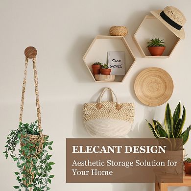 4 Pack Wood Wall Hooks, Simple and Stylish Coat Rack Wall-Mounted Entrance Hook with Screws