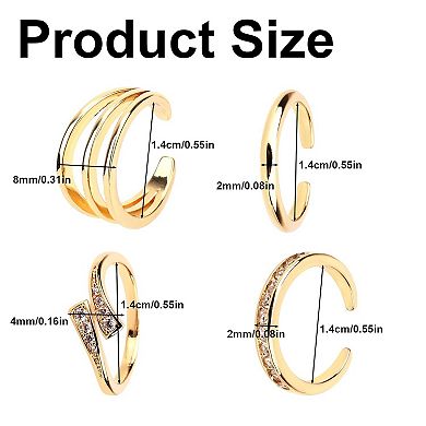 Simple Gold Toe Rings for Parties