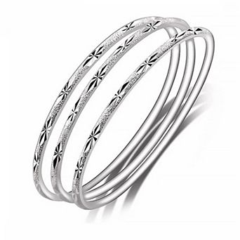 Adjustable Silver Bangles
