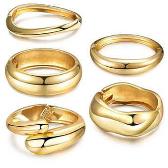 Thick Cuff Bracelet Set