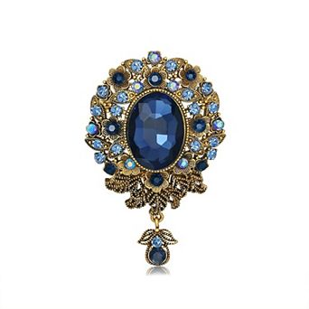 Vintage Crystal Brooch Pin