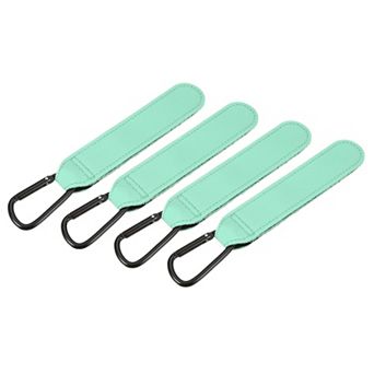 4 Pack Shopping Cart Hooks, 8" Leather Adjustable Shopping Cart Hooks for Trolleys Wheelchairs