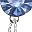 Silver Tone Blue
