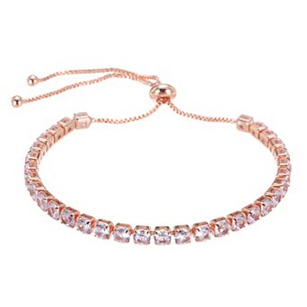 Diamond Tennis Bracelet for Women, Adjustable Stackable Cubic Zirconia Tennis Bracelet Slider w Box