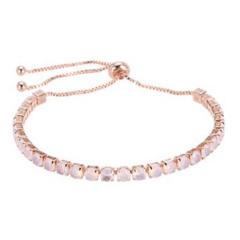 Diamond Tennis Bracelet for Women, Adjustable Stackable Cubic Zirconia Tennis Bracelet Slider w Box