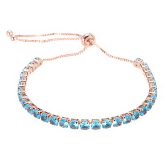 Diamond Tennis Bracelet for Women, Adjustable Stackable Cubic Zirconia Tennis Bracelet Slider w Box