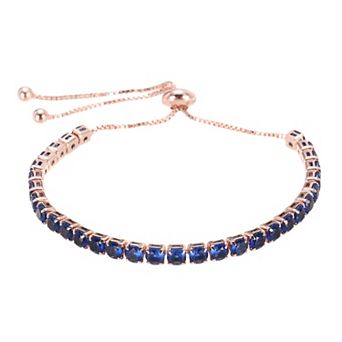 Diamond Tennis Bracelet for Women, Adjustable Stackable Cubic Zirconia Tennis Bracelet Slider w Box