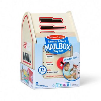 Melissa & Doug 17 pc Stamp & Sort Mailbox Play Set