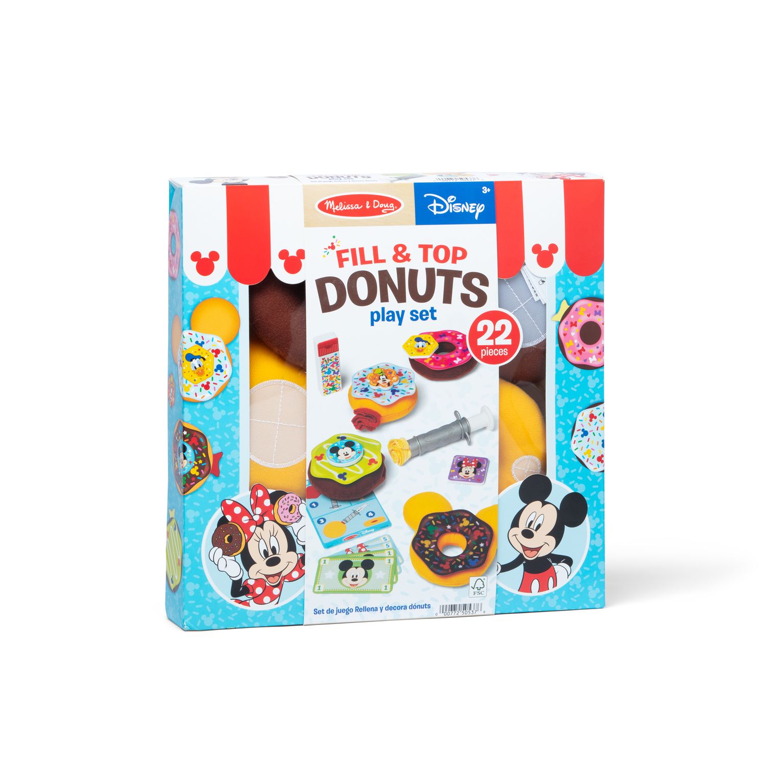 Детские игрушки Melissa & Doug Disney's Mickey & Friends 22 pc Fill & Top Donuts Play Set — фото 1