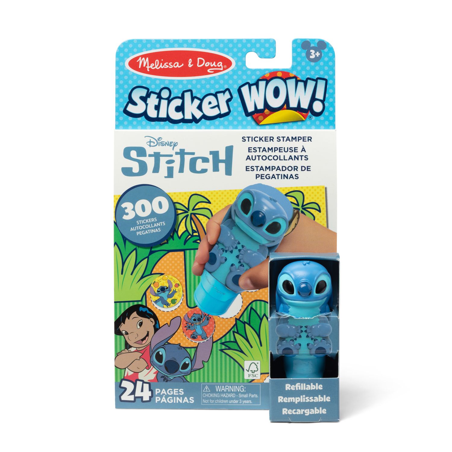 Детская игрушка Melissa & Doug Sticker WOW! Disney's Lilo & Stitch 300-Sticker Activity Pad & Sticker Stamper — фото 1