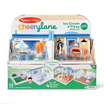 Melissa & Doug Cheery Lane Ice Cream & Pizza 13 pc Play Set
