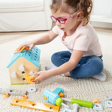 Melissa & Doug 56-Piece Build A House Toolbox Play Set