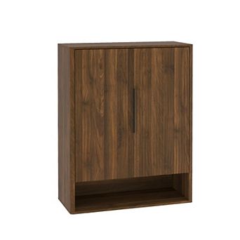 BAOURE Particle Board Modern Wooden Shoe Storage Cabinet With Doors Adjustable Shelves For Entryway