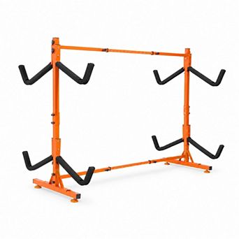 BAOURE Steel Freestanding 4 Kayak Storage Rack Adjustable Width 220 Lbs Max Load