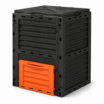 BAOURE Polypropylene Outdoor Compost Bin 80 Gallon Large Capacity For Backyard Garden