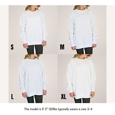 S.W.Smiley Radiant Smiley Outline - Women's Lightweight Garment Dyed Sweatshirt