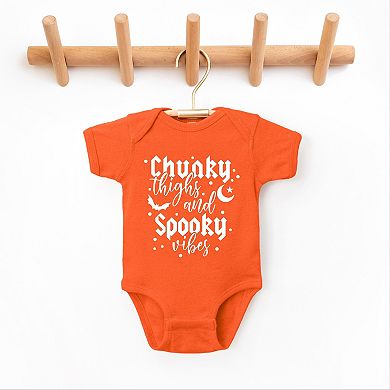 Chunky Thighs and Spooky Vibes - Infant Short Sleeve Graphic Bodysuit