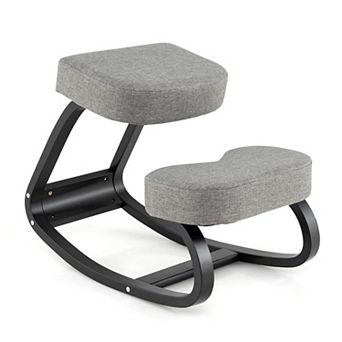 Costway Rocking Kneeling Chair Ergonomic Posture Correcting Back Pain Padded Cushion