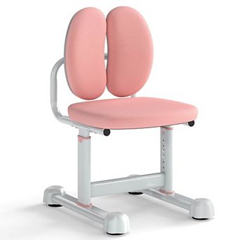 Costway Kids Desk Chair with Double Back Support Adjustable Height Upholstered Computer Chair