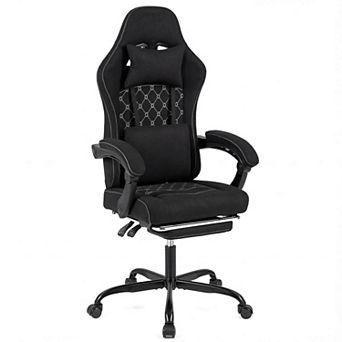 Costway Height Adjustable Computer Chair with Headrest, Lumbar Support, Linkage Armrests
