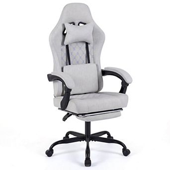 Costway Height Adjustable Computer Chair with Headrest, Lumbar Support, Linkage Armrests