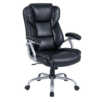 Costway Executive Office Chair with Padded Seat & Armrests, Adjustable Height & Backrest