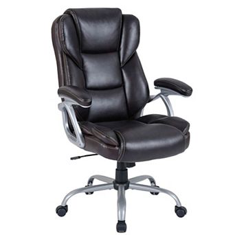 Costway Executive Office Chair with Padded Seat & Armrests, Adjustable Height & Backrest