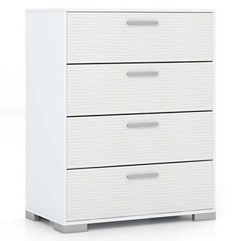 Costway 4 Drawer Storage Cabinet with Metal Legs & Handles Anti-Toppling Devices