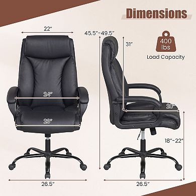 Costway Executive Office Chair Ergonomic Computer Chair with Headrest & Rocking Backrest